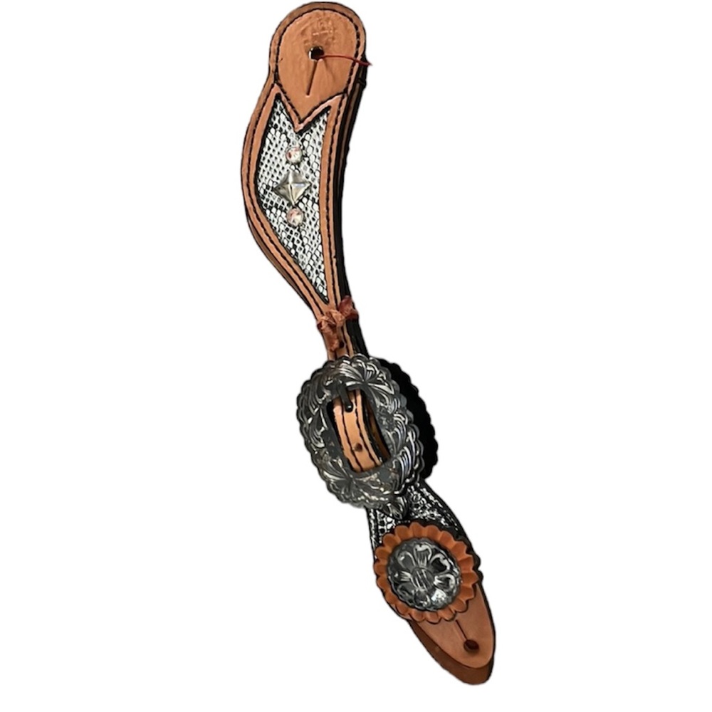 Alamo Saddlery NWT jeweled stud women’s horse spur straps